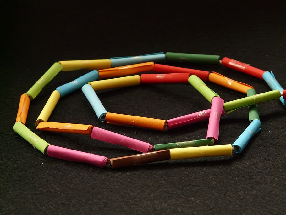 Paper, Chain, Roll, Loose, Colorful, colorful paper, multi colored HD wallpaper