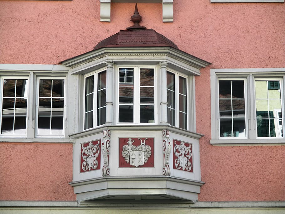 architecture, bay window, old town, diessenhofen, rhine, thurgau HD wallpaper