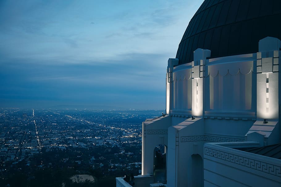white concrete dome building under blue sky, monument, view HD wallpaper