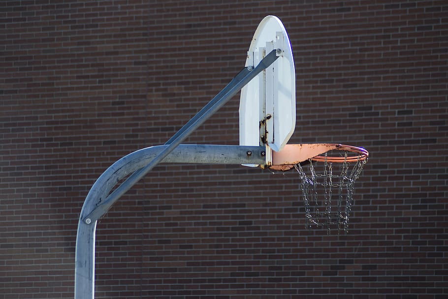 HD wallpaper: basketball hoop, rusty, sport, game, backboard, dunk
