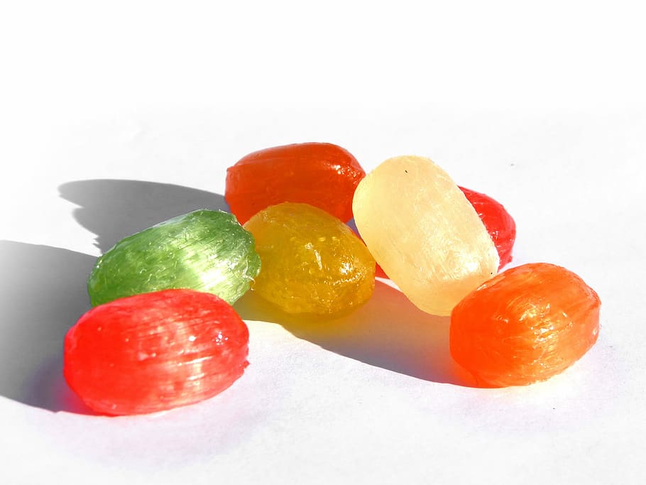 Candy, Sweet, Colors, food and drink, multi colored, white background HD wallpaper