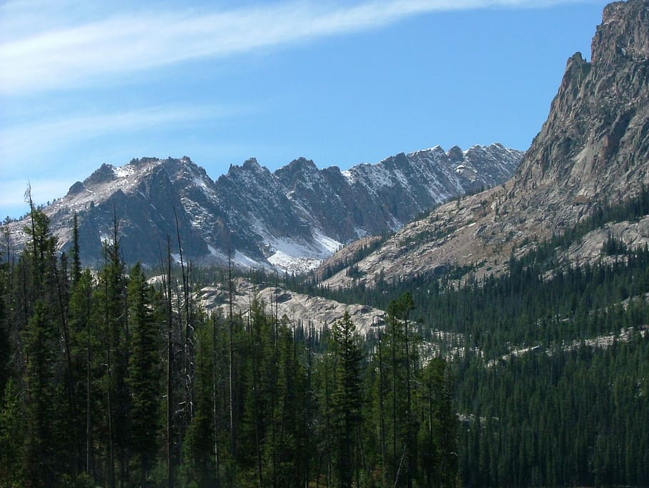 backcountry, mountain, range, sawtooth, idaho, peaks, nature HD wallpaper