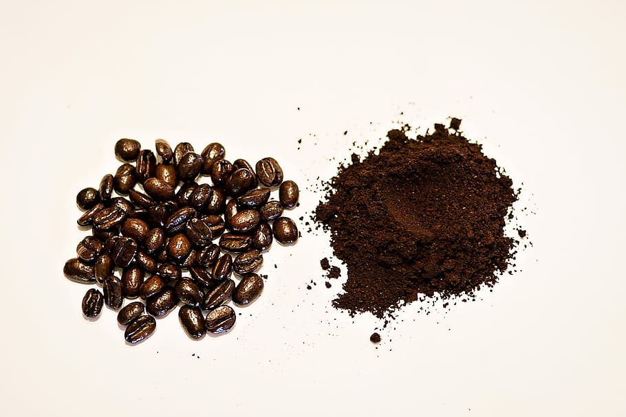 Before and after grinding, beans, brown, coffee, coffee beans HD wallpaper