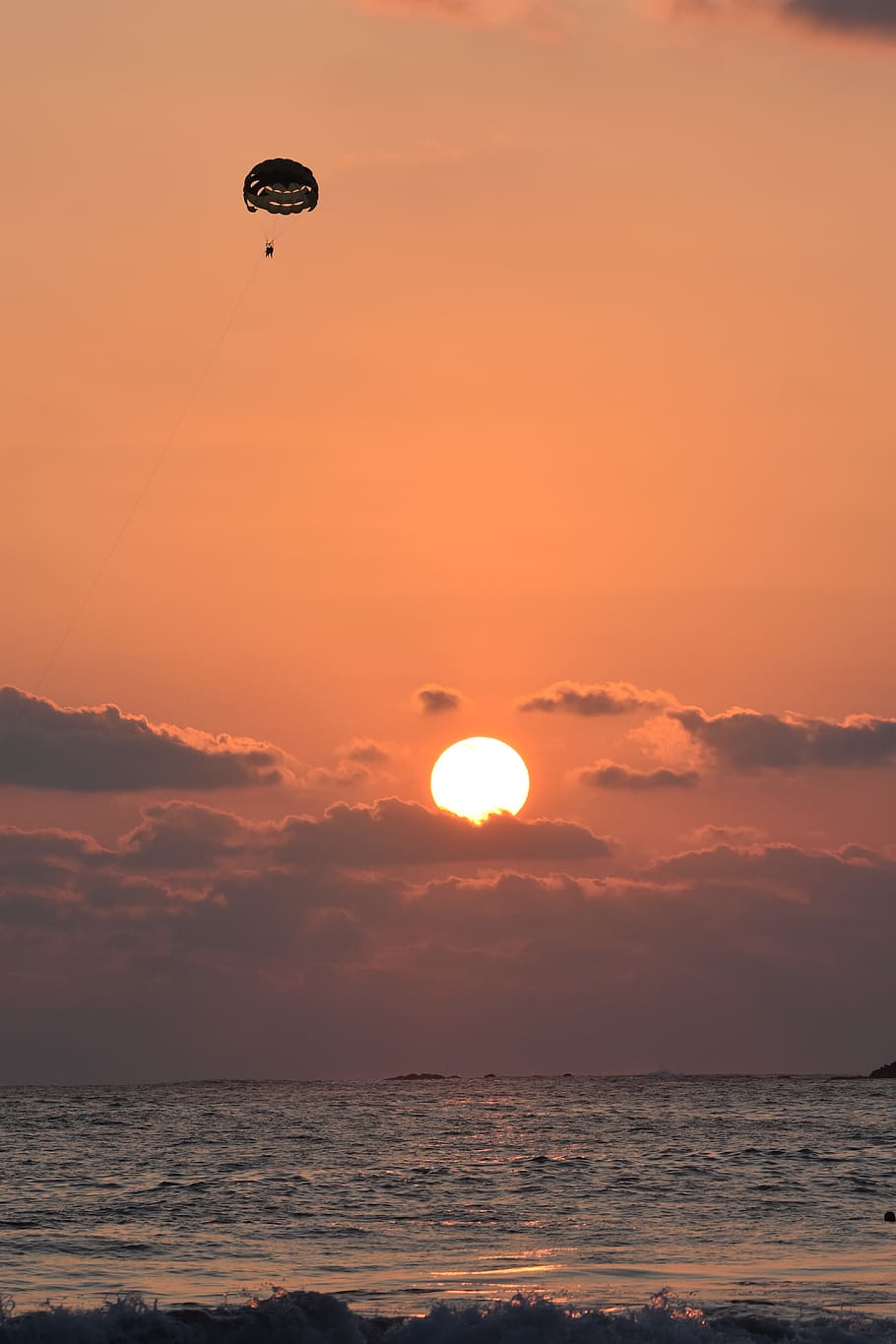 sunset, dawn, dusk, sky, evening, sea, water, panoramic, horizontal plane HD wallpaper