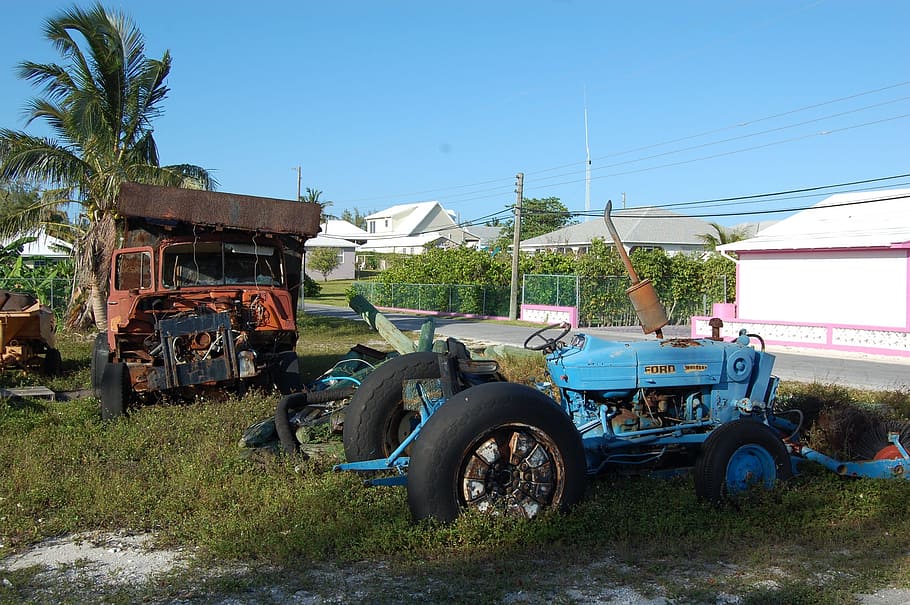 tractor, campaign, rusty, transportation, mode of transportation HD wallpaper