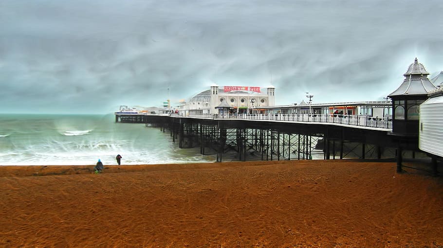 Brighton, Pier, Seaside, Sussex, amusement, brighton pier, england, HD wallpaper