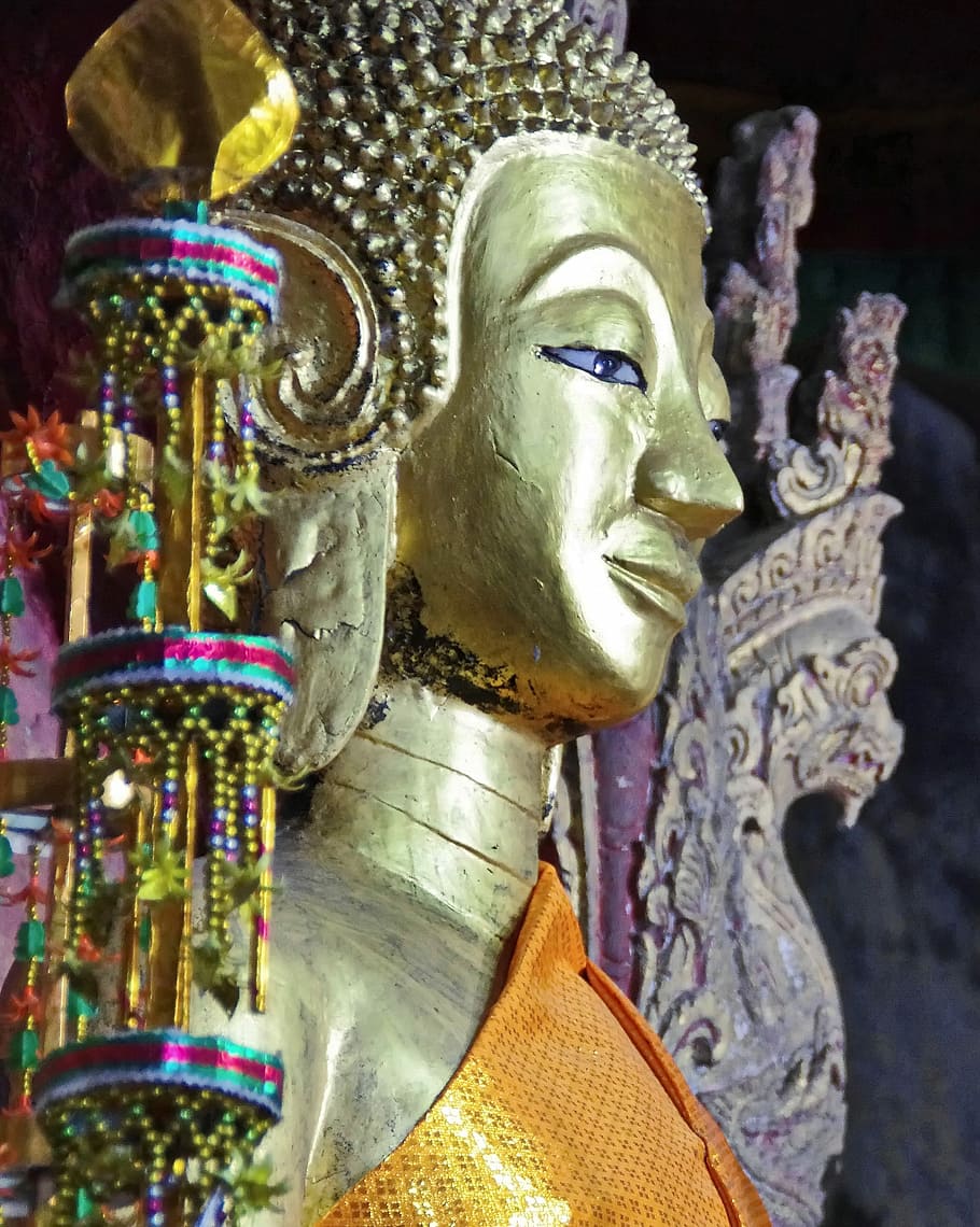 Vientiane, Vat, Sisaket, Temple, Buddha, vat sisaket, face, HD wallpaper