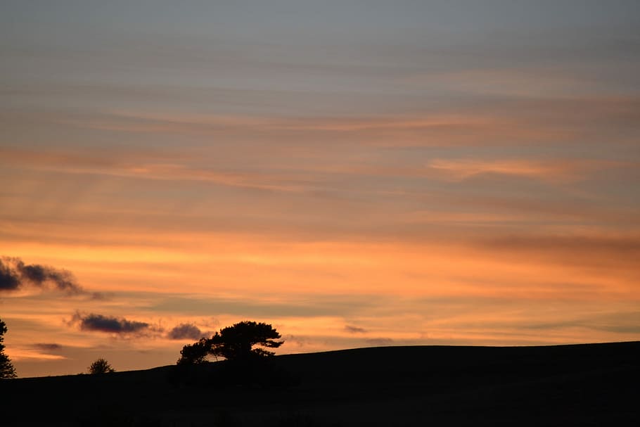 Sunset, Nature, Landscape, Mood, abendstimmung, light, romance HD wallpaper