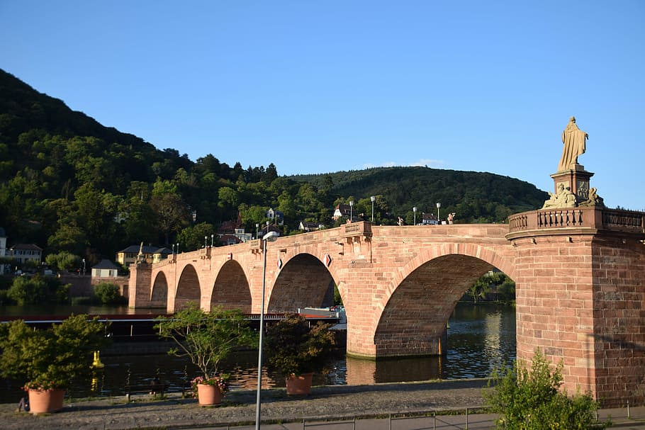 old bridge, heidelberg, neckar, river, germany, touristic, riverside, HD wallpaper