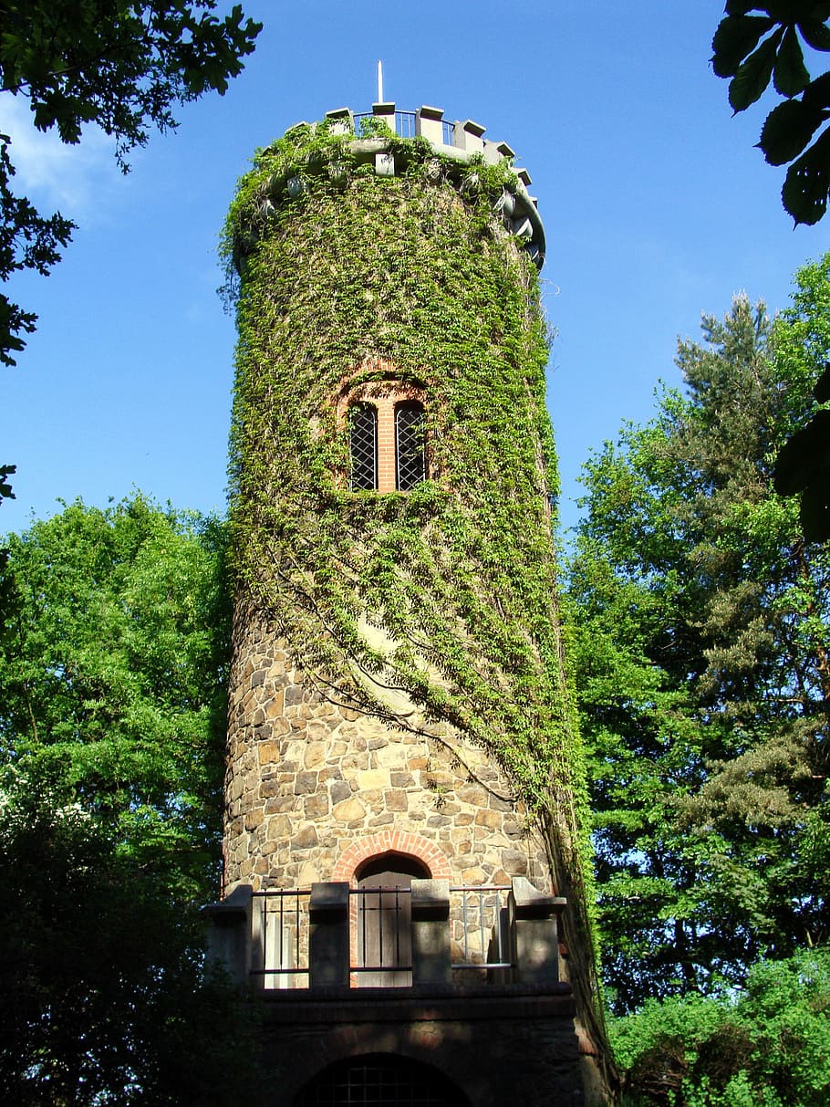 brown concrete tower building surrounded by trees, germany HD wallpaper
