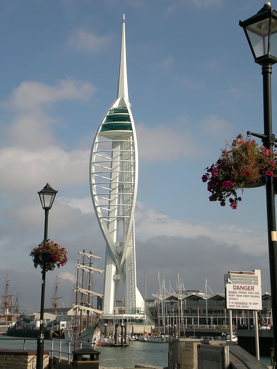 Spinnaker, Tower, High, Building, landmark, portsmouth, hampshire HD wallpaper