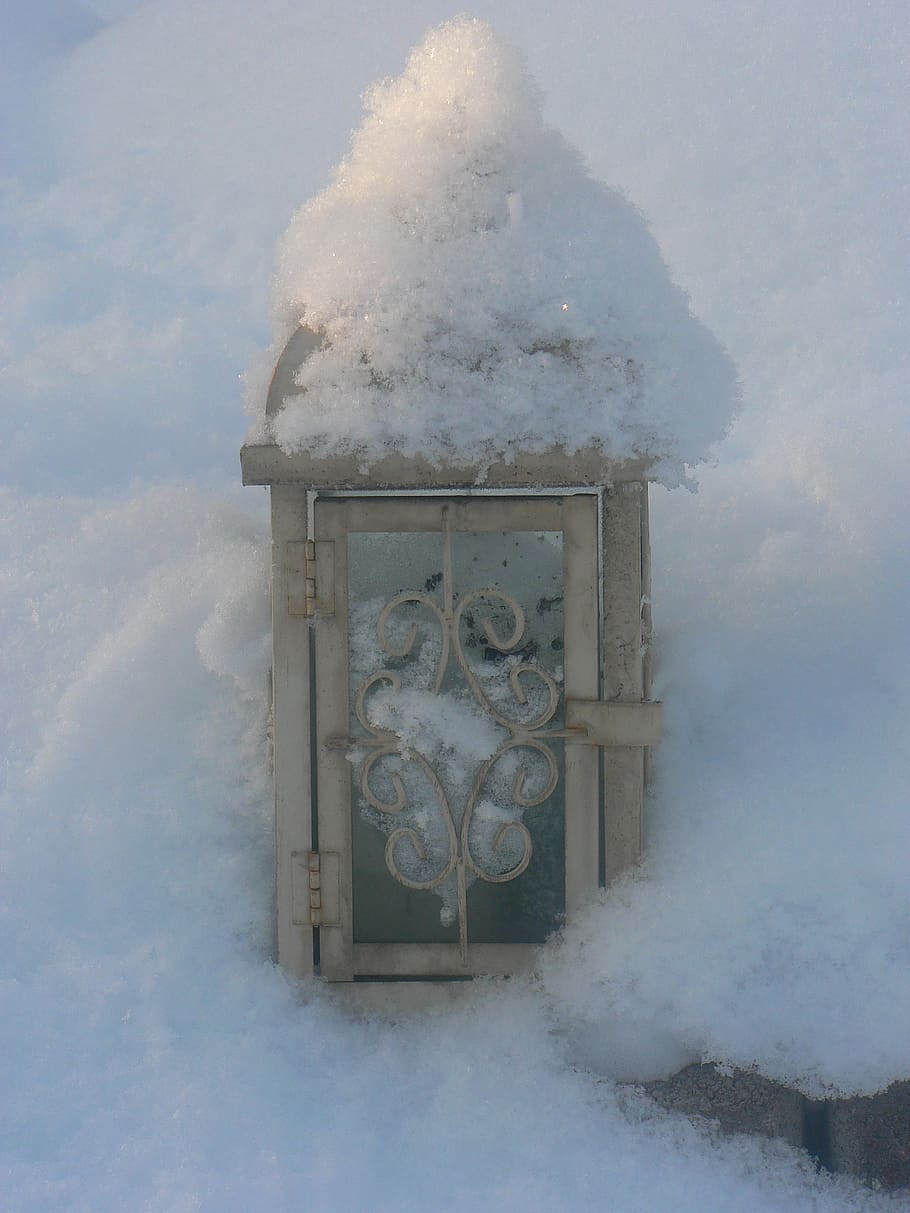 snow, lantern, frost, cold, winter, nature, snowy, finnish HD wallpaper