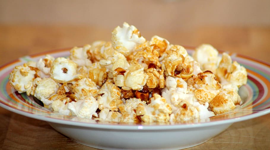 plate, art, popcorn, food, fair, summer, snack, cinema, sweet HD wallpaper