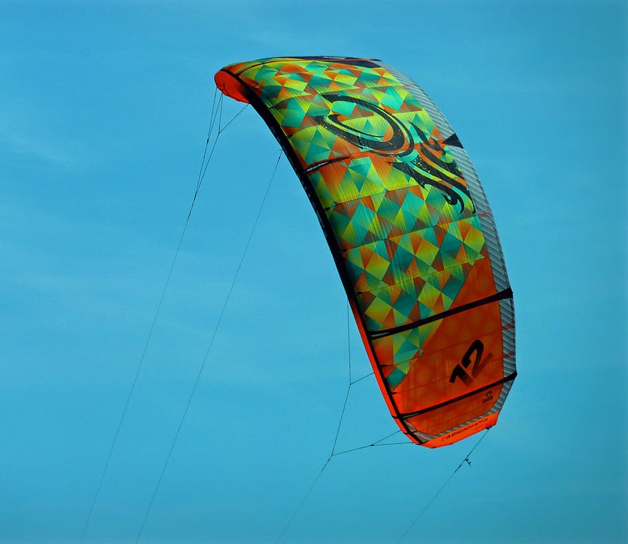 kite, kiting, kite surfing, kitesurfer, sport, sky, kitesurfing, HD wallpaper
