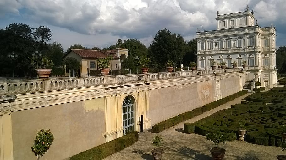 villa, rome, park, built structure, architecture, building exterior HD wallpaper