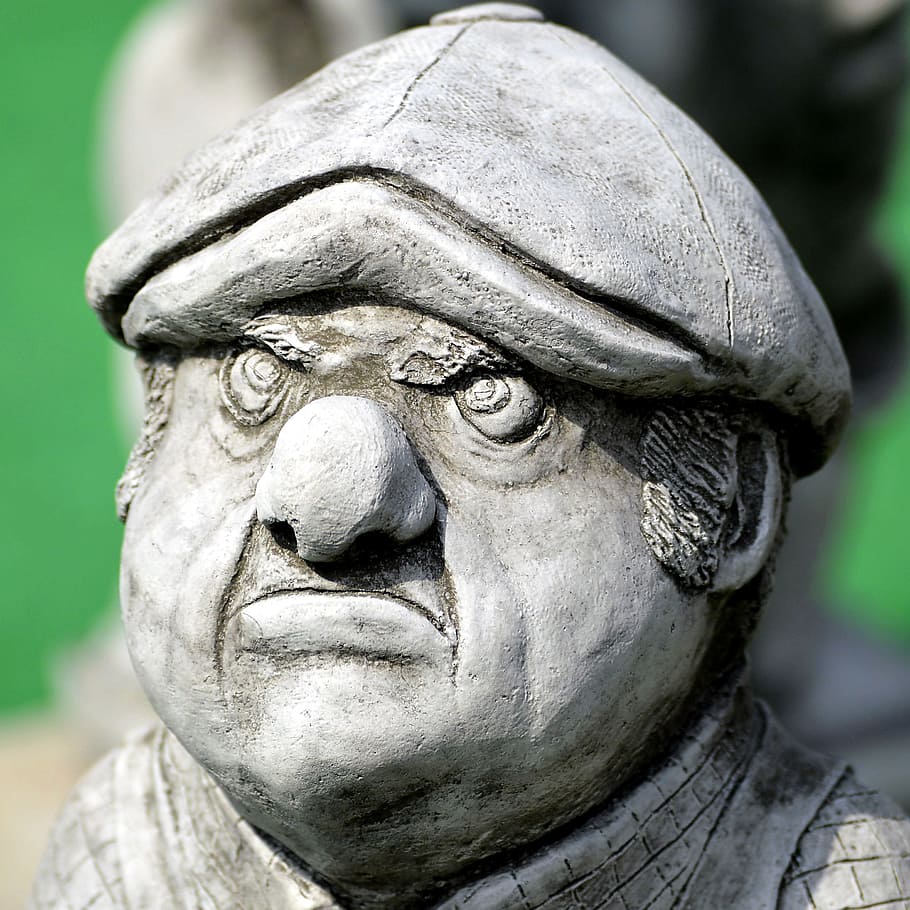 Stone, Figure, Face, Evil, Head, stone figure, art, statue HD wallpaper
