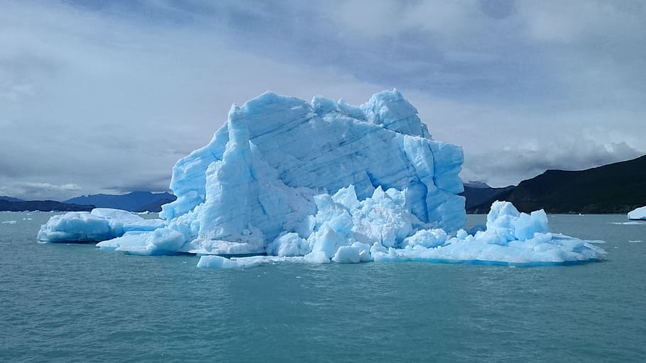 snow, ice, lake, boat, iceberg, winter, iceberg - Ice Formation, HD wallpaper