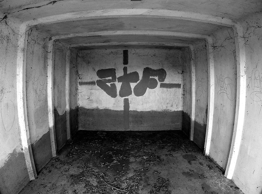 graffiti, black, white, abstract, black white, lines, wall HD wallpaper