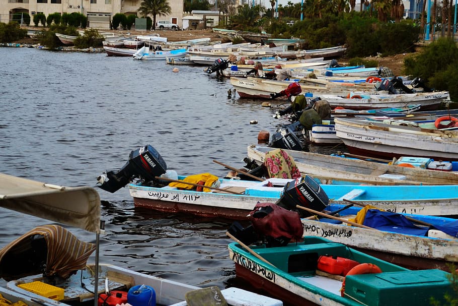 jeddah, boats, old, water, nautical vessel, transportation, HD wallpaper