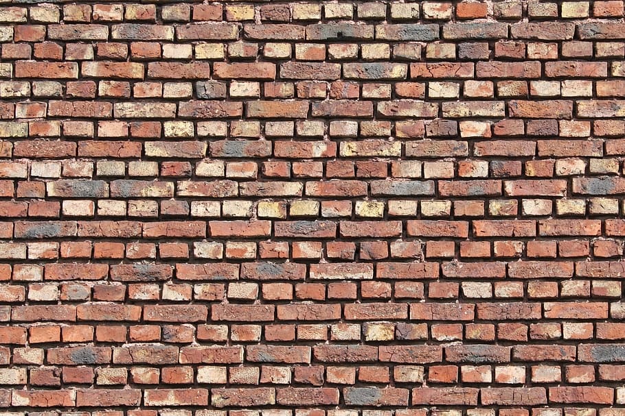 photo of red and beige concrete bricks, texture, stone, wall HD wallpaper