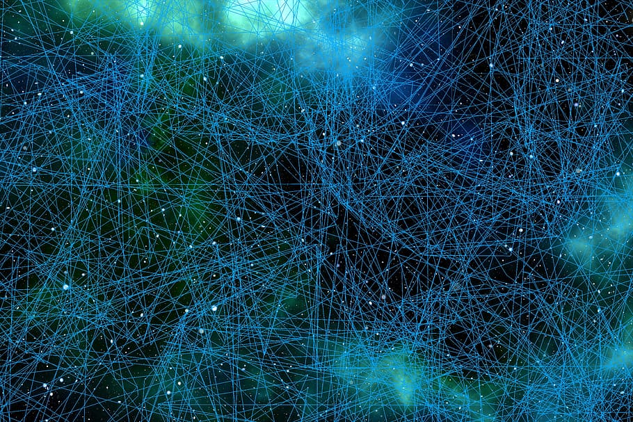 blue constellations, system, network, connection, connected, with each other