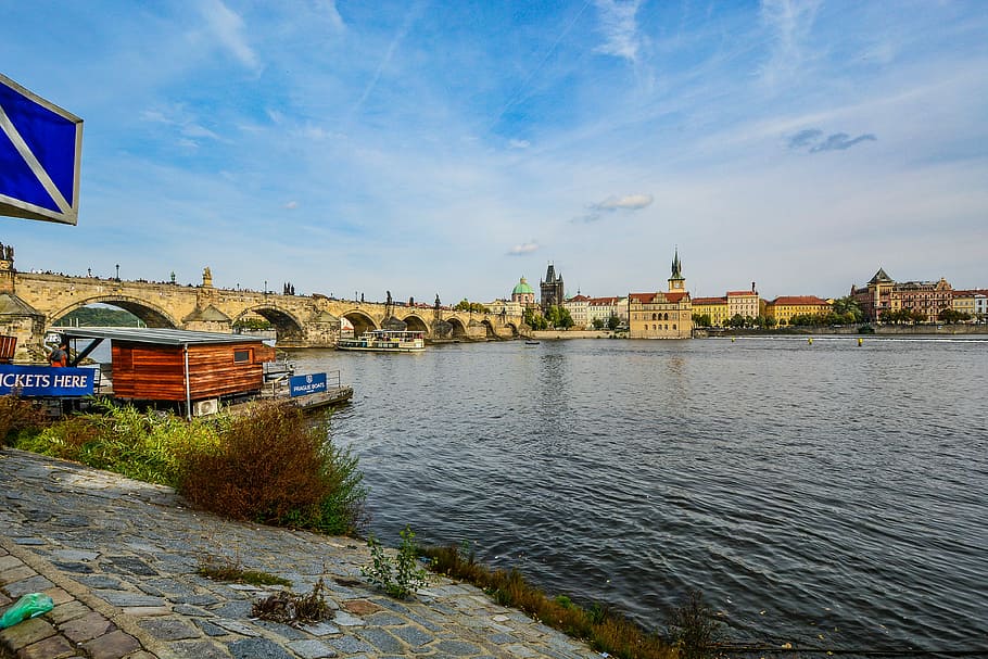 Prague, Charles, Bridge, Czech, Travel, europe, boat, view HD wallpaper
