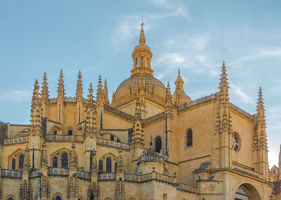 Segovia, Spain, Cathedral, Church, buildings, structure, architecture, HD wallpaper