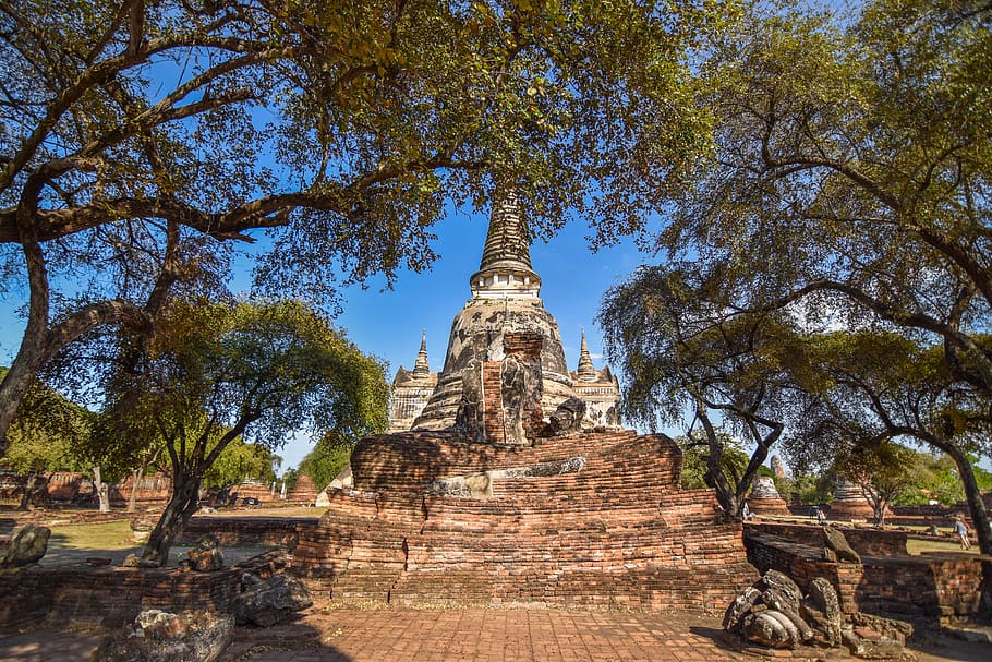 ayutthaya, ancient, measure, art, ayutthaya historical park, HD wallpaper