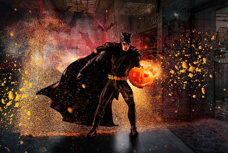 HD wallpaper: halloween, bat, batman, superhero, pumpkin, gloomy,  mysterious | Wallpaper Flare