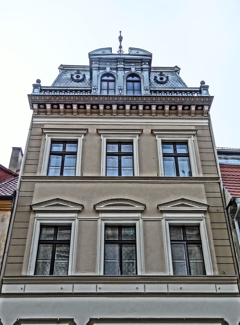 gable, pediment, architecture, facade, exterior, building, roof HD wallpaper
