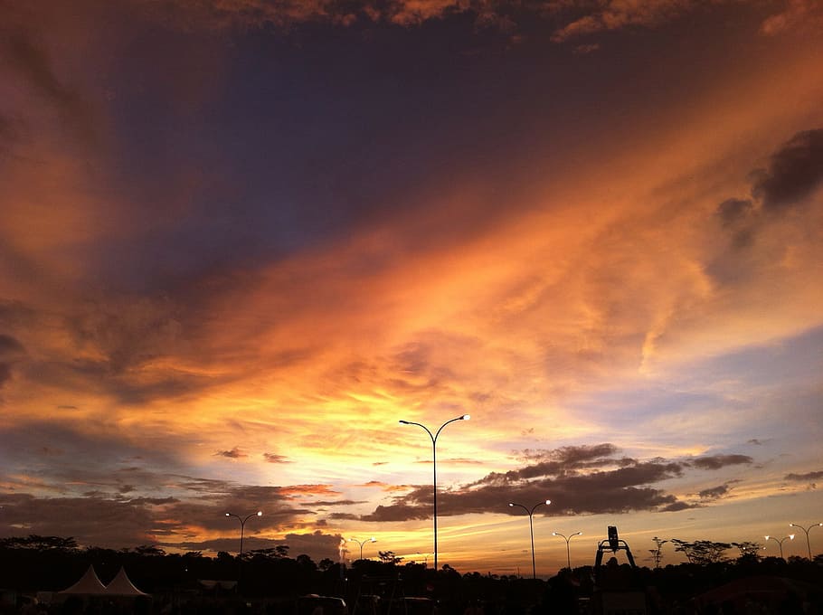 sunset, cloud, sky, outdoors, scenic, tranquil, weather, meteorology HD wallpaper