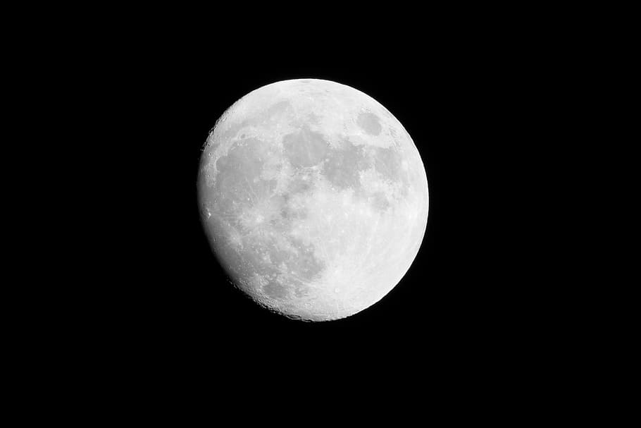 full moon during nightime, black, gray, white, astronomy, moon Surface HD wallpaper