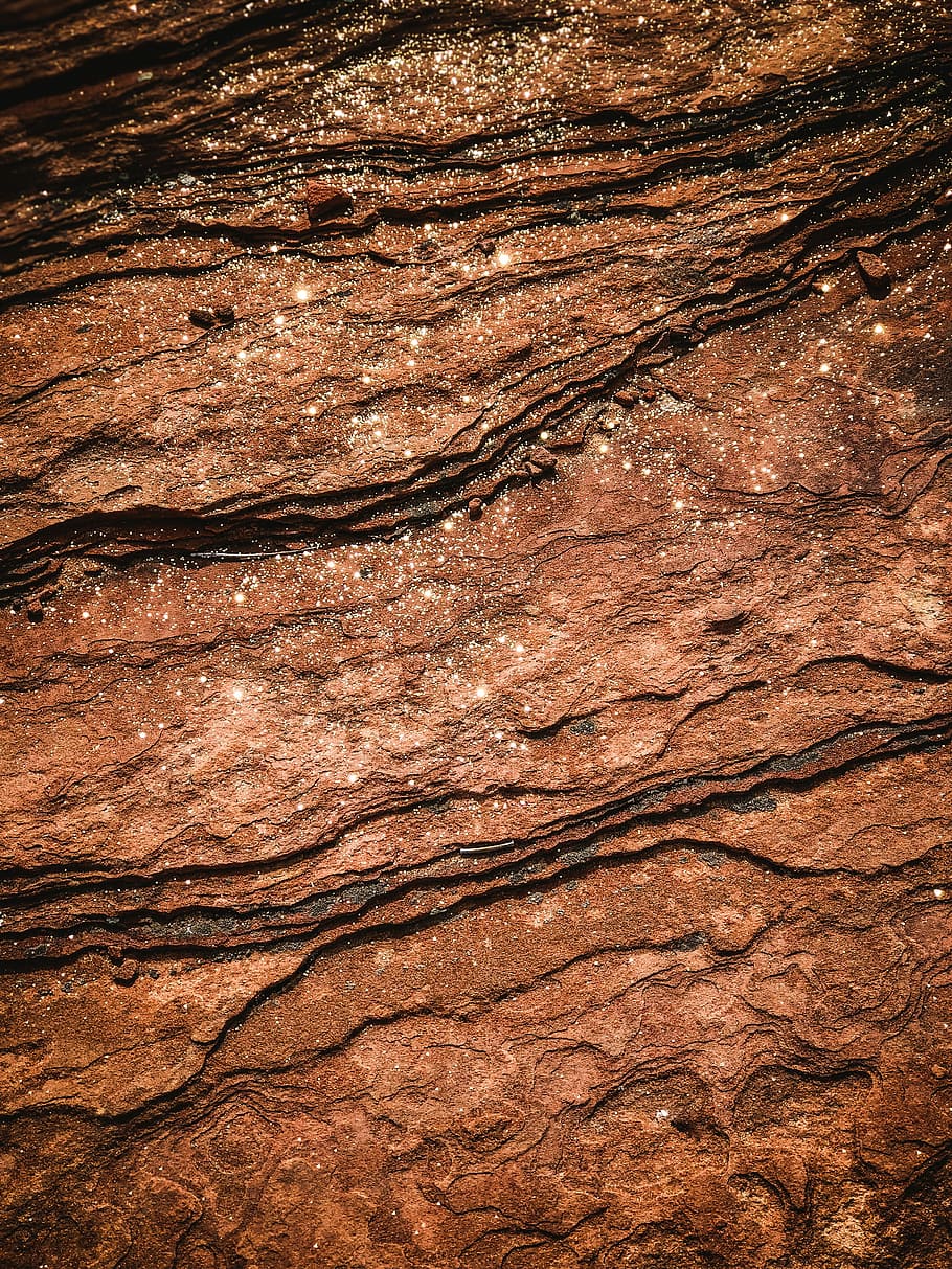 aerial photography of brown mountains, texture, rock, pattern HD wallpaper