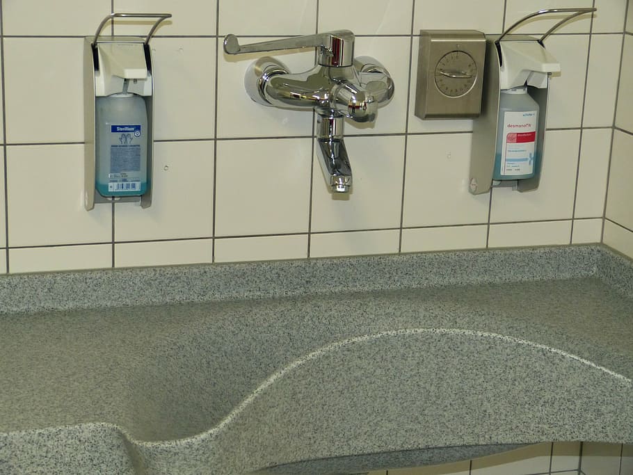 stainless steel faucet, hospital, clinic, infection, germ, bacteria, HD wallpaper