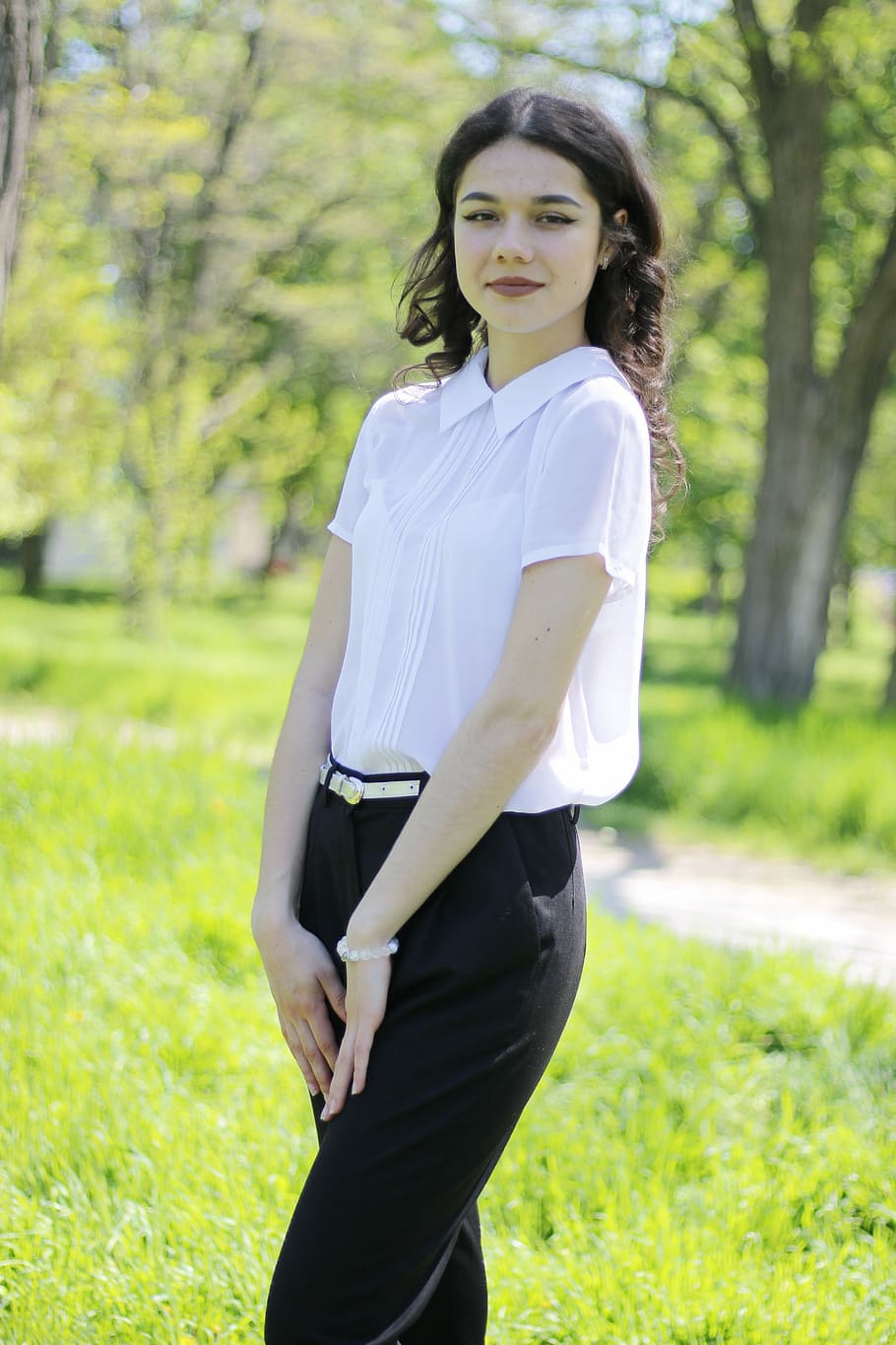 Students, Study, olimpiadnye, standing, grass, one woman only HD wallpaper