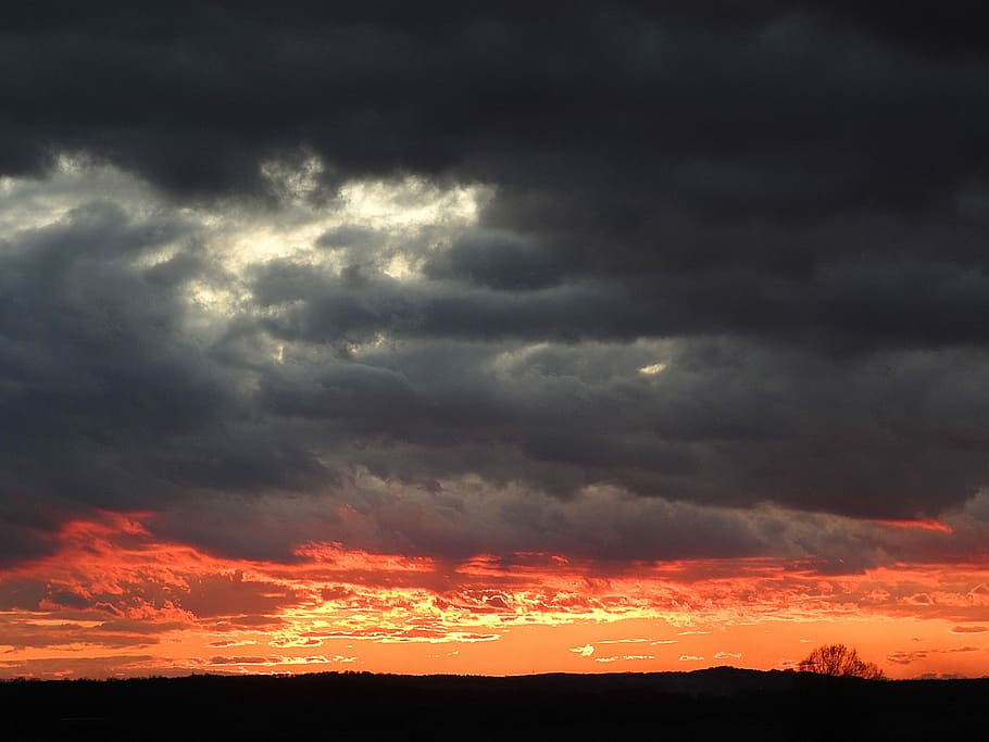 Sunset, Cloud, Formations, Evening, Sky, cloud formations, evening sky HD wallpaper