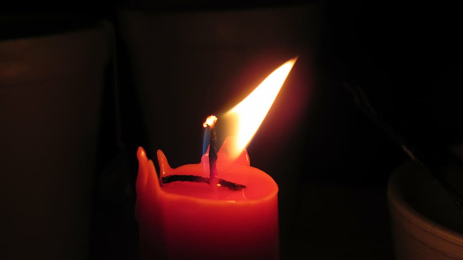 candle, flame, fire, decoration, wax, holiday, dark, romance HD wallpaper