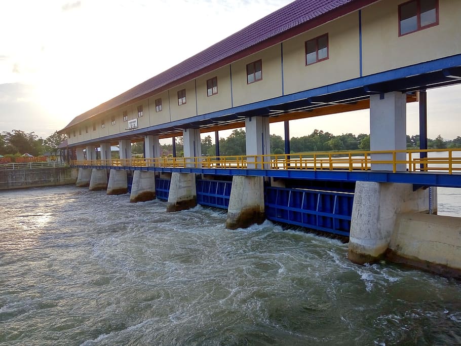 river, dam, reservoir, construction, built structure, architecture HD wallpaper