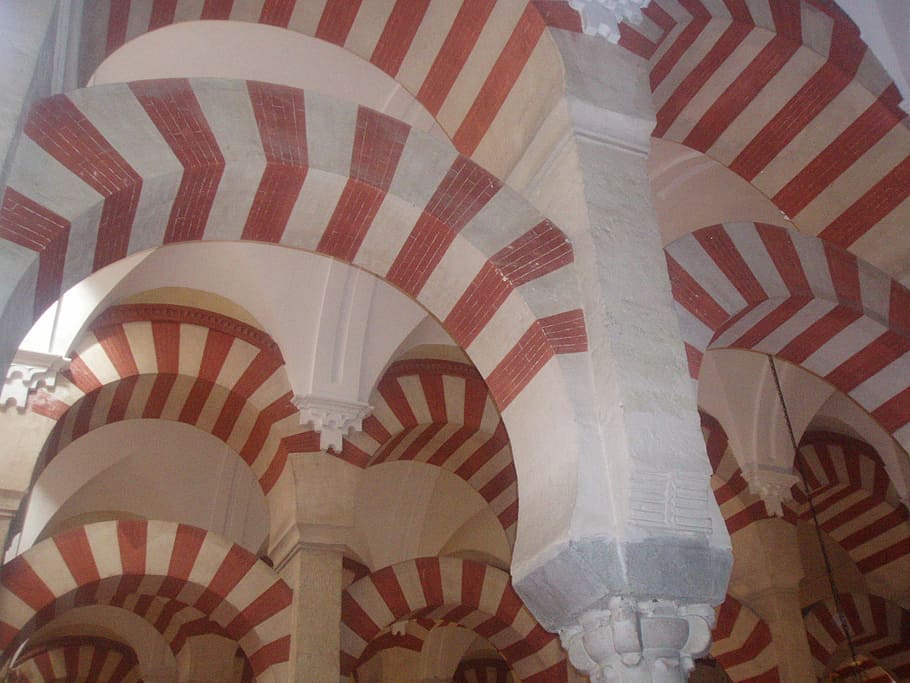 Arches, Mosque, Spanish, no people, architecture, history, indoors HD wallpaper