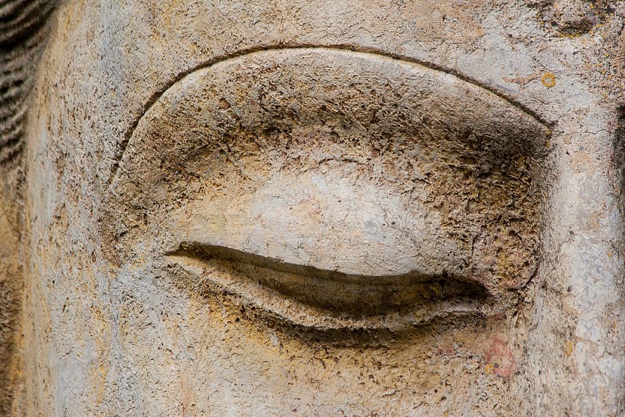 HD wallpaper: closeup photo of Gautama Buddha statuette eye, art, asia,  sculpture | Wallpaper Flare