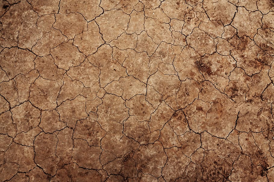 brown dried soil, arid, background, climate, desert, dirt, drought
