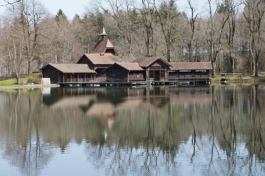 reflection, waters, lake, puddle, architecture, built structure HD wallpaper