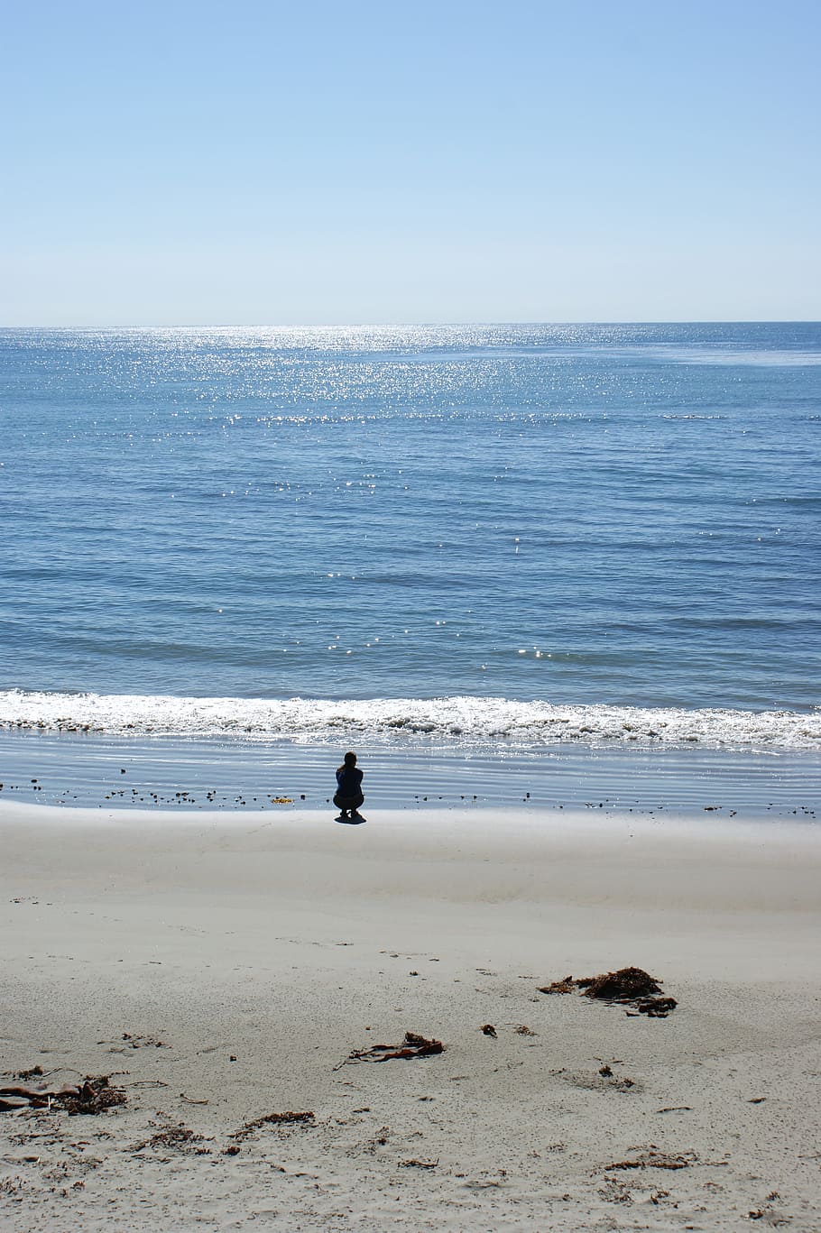meditation, sea, simplicity, beach, water, land, beauty in nature HD wallpaper