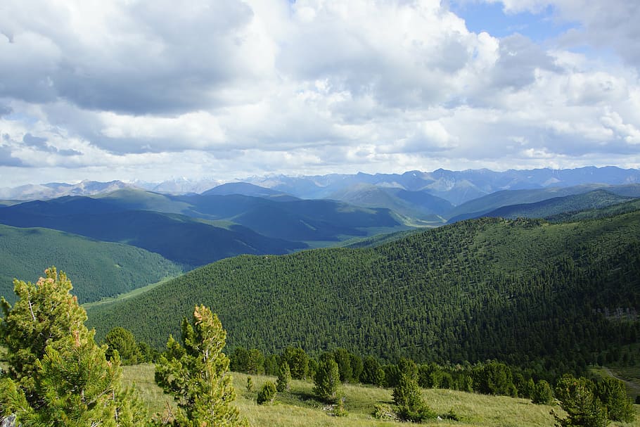 nature, mountain altai, clouds, scenics - nature, beauty in nature HD wallpaper
