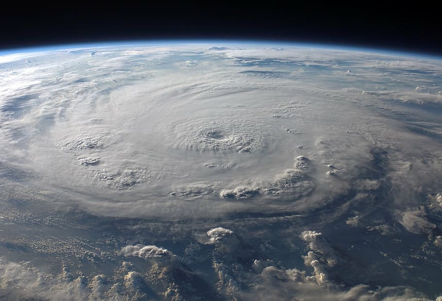 satellite view of a planet, cold front, warm front, hurricane HD wallpaper