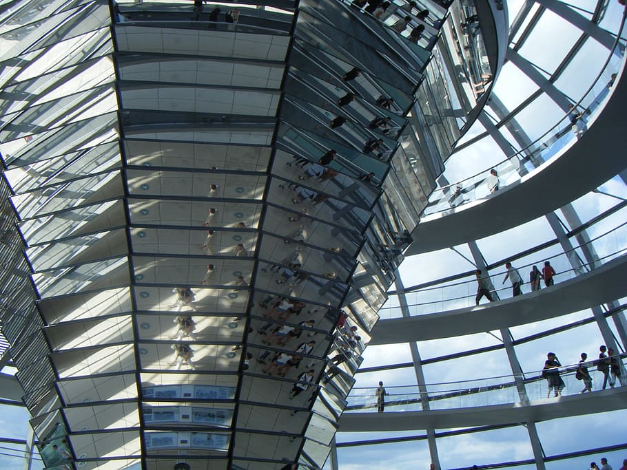 berlin, reichstag, dome, architecture, built structure, group of people HD wallpaper