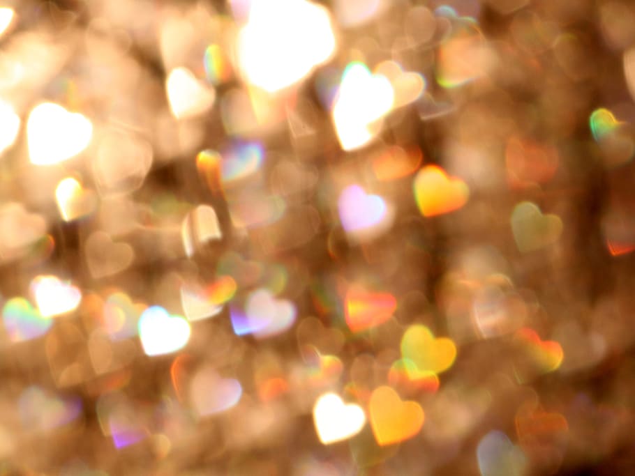 untitled, bokeh, blur, lights, background, hearts, shine, glitter HD wallpaper
