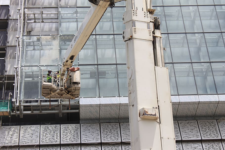 building, window, clean, worker, architecture, office, glass HD wallpaper