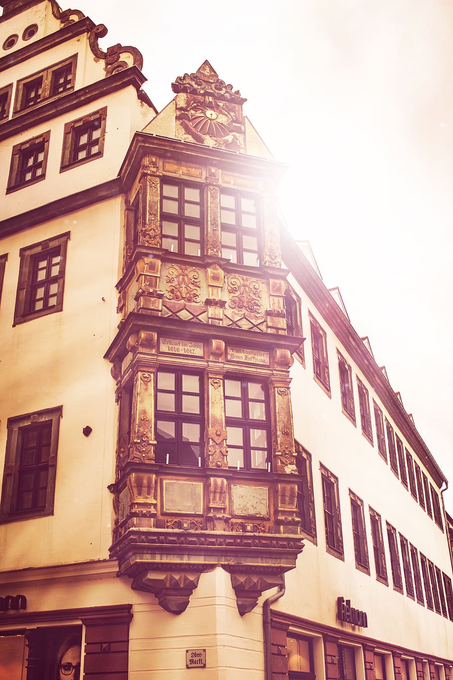 freiberg, bay window, silver, mountain town, historically, saxony