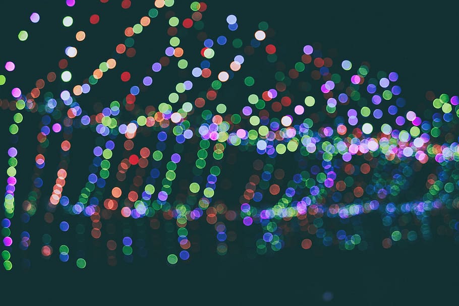 light, colorful, dark, blur, bokeh, multi colored, illuminated HD wallpaper